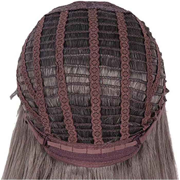 DILLARDS Hua Mian Li Long Straight Wig With Bangs 24” Wigs For Women Synthetic Heat Resistant Fiber Natural Looking Daily Party Cosplay Use (Grey) - Image 2